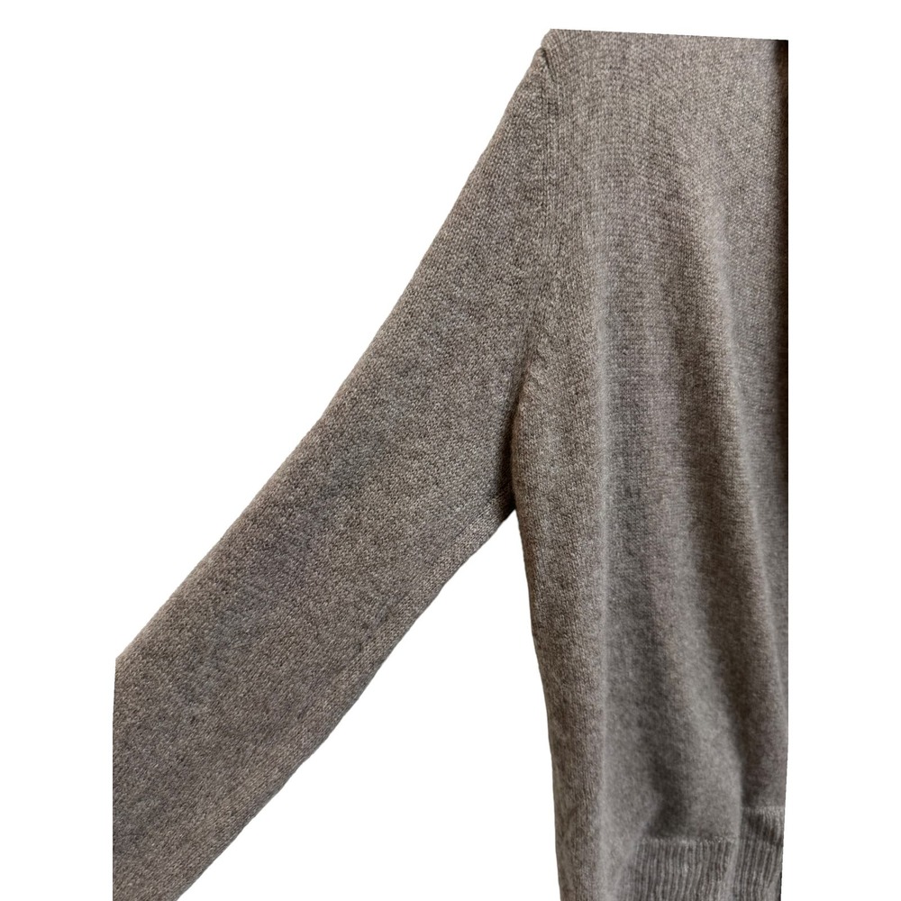 Ann Taylor Taupe 100% Cashmere Wrap-Front Sweater - Picture 4 of 6